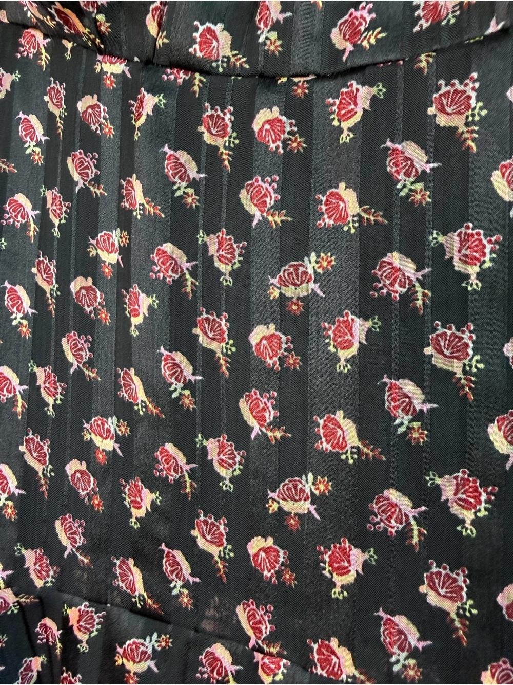 Scotch & Soda Black Long-Sleeve V-Neck Floral Mini Dress size xs - Picture 6 of 10